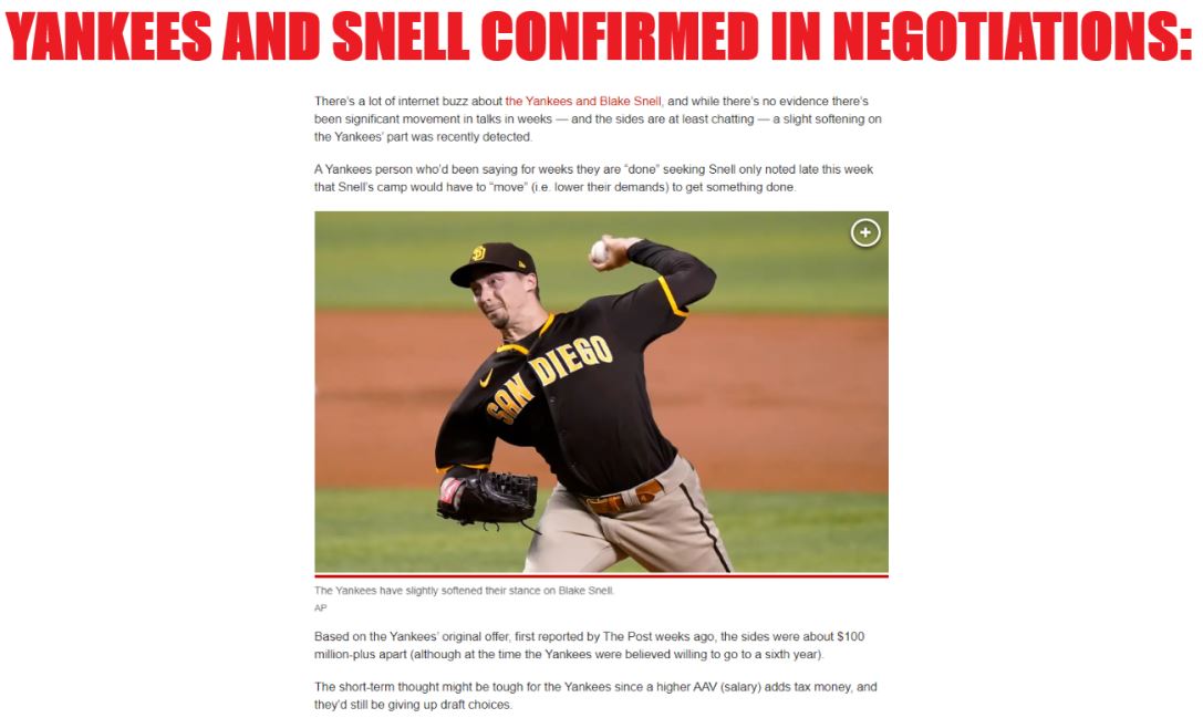 Sports Analysis with THE KING SOURCE: Yankees CONFIRMED IN TALKS WITH BLAKE SNELL BY JON HEYMAN!